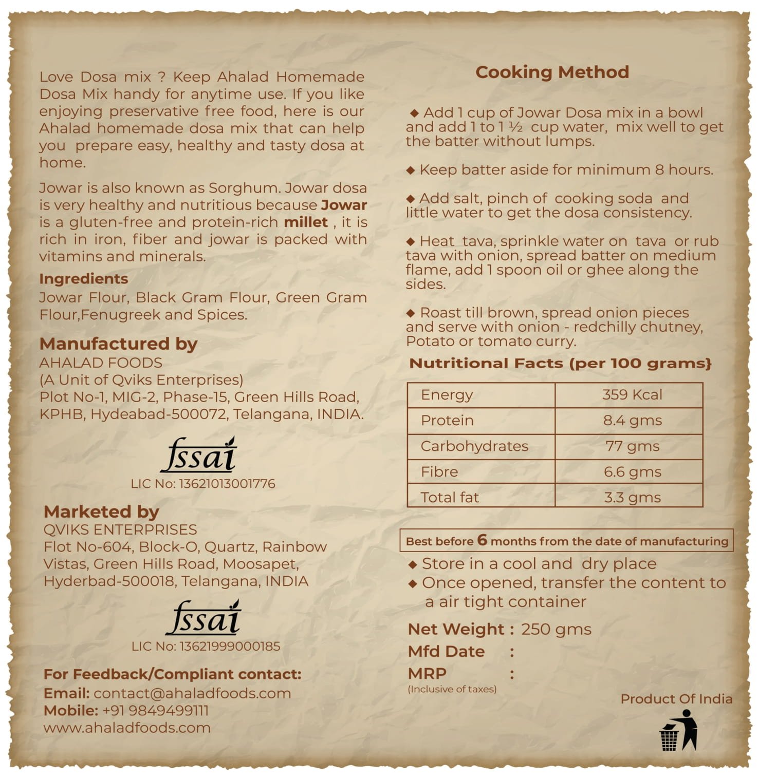 Jowar dosa (1) pdf 250g b-1